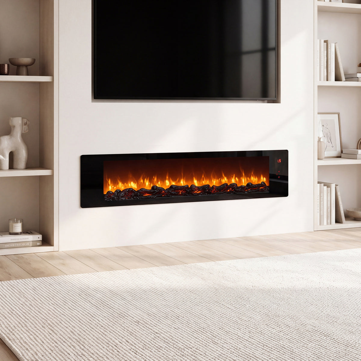 36 inches Electric Fireplace with 5-Level Adjustable Brightness and Speed view 2