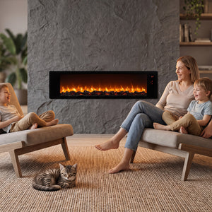 36 inches Electric Fireplace with 5-Level Adjustable Brightness and Speed view 3