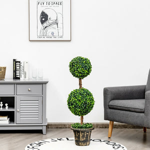 36 Inch Artificial Double Ball Tree Indoor and Outdoor UV Protection view 7