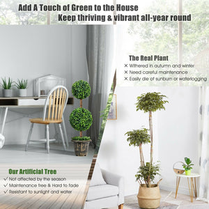 36 Inch Artificial Double Ball Tree Indoor and Outdoor UV Protection view 9