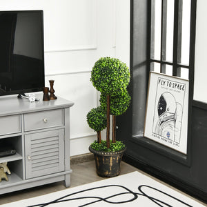 36-Inch Artificial Topiary Triple Ball Tree for Indoor and Outdoor view 7