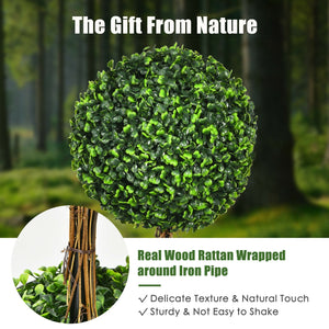 36-Inch Artificial Topiary Triple Ball Tree for Indoor and Outdoor view 9