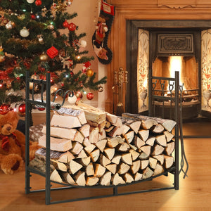 36 Inch Fireplace Log Holder with Kindling Holders and Shovel view 6