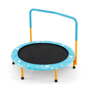 36 Inch Kids Trampoline Mini Rebounder with Full Covered Handrail-Orange view 3