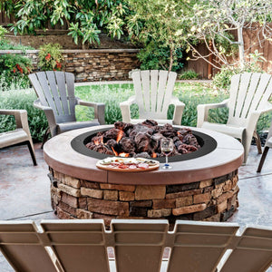 36 inch Round Steel Fire Pit Ring Line for Outdoor Backyard view 8