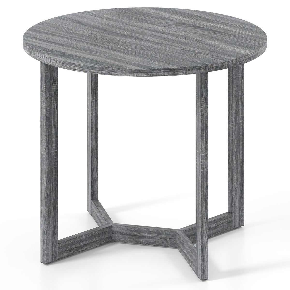 36 Inch Round Wood Dining Table for 2-4 People with Wing-shaped Pedestal Base-Black view 4
