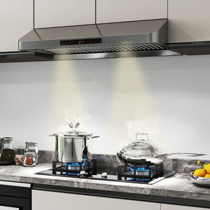 36 Inch Under Cabinet Range Hood 900 CFM Kitchen Stove Vent with Oil Collector-Silver view 3