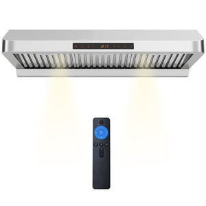 36 Inch Under Cabinet Range Hood 900 CFM Kitchen Stove Vent with Oil Collector-Silver view 4