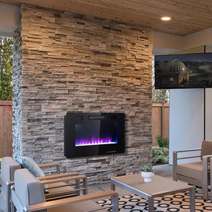36 Inch Ultra Thin Wall Mounted Electric Fireplace view 7