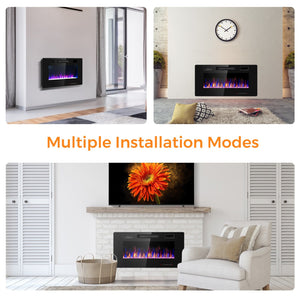 36 Inch Ultra Thin Wall Mounted Electric Fireplace view 9