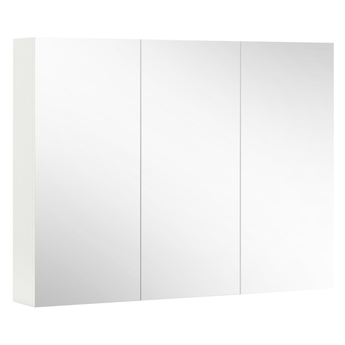 Frameless Bathroom Wall Mounted Mirror Cabinet with 3 Doors