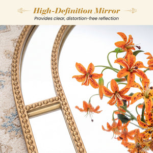 36 x 24 Inch Decorative Mirror with Beaded Frame for Living Room-Gold view 8
