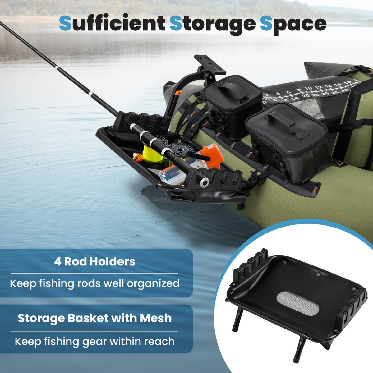 360° Rotatable Fishing Boat Accessory Set of 2 with Mount Bracket view 9