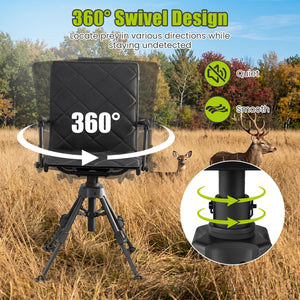360° Silent Swivel Hunting Seat with 5-Level Adjustable-Black view 6