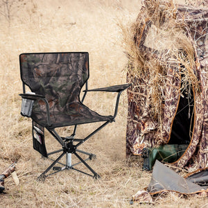 360° Swivel Hunting Chair Portable Foldable Hunting Chair Set of 2-Camo view 2