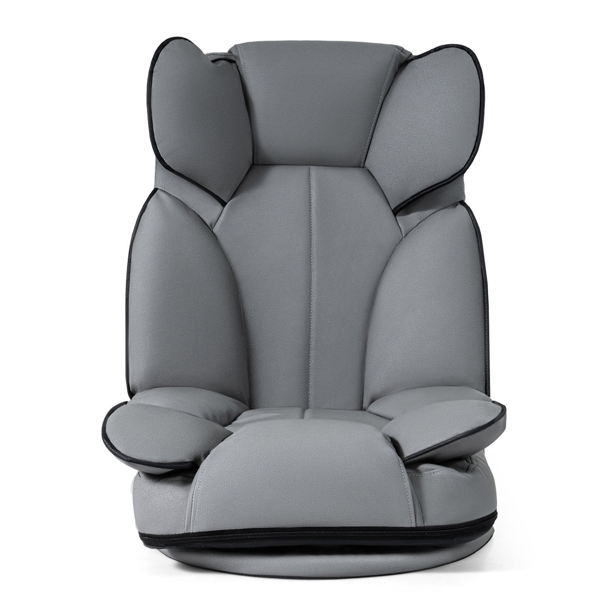 360 Degree Swivel Floor Gaming Chair with 6-Position Adjustable Backrest and Sponge Filling-Gray view 4