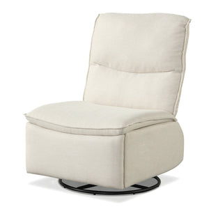 360° Swivel Rocking Chair with Cushioned Back for Living Room-Beige view 4