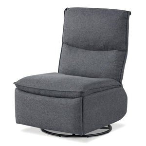 360° Swivel Rocking Chair with Cushioned Back for Living Room-Gray view 4