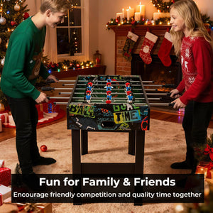 37 Inch Mini Foosball Table 2-in-1 Game Table with Detachable Legs for Tabletop-Black view 5