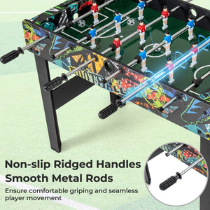 37 Inch Mini Foosball Table 2-in-1 Game Table with Detachable Legs for Tabletop-Black view 7