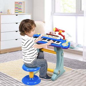 37 Key Electronic Keyboard Kids Toy Piano-Blue view 2