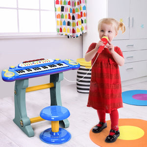 37 Key Electronic Keyboard Kids Toy Piano-Blue view 8
