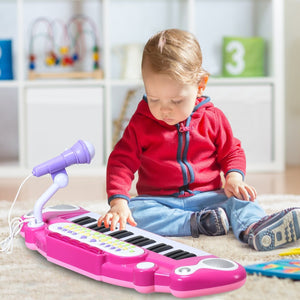 37 Key Electronic Keyboard Kids Toy Piano-Blue view 9