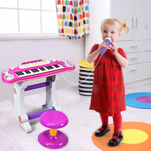 37 Key Electronic Keyboard Kids Toy Piano-Pink view 7