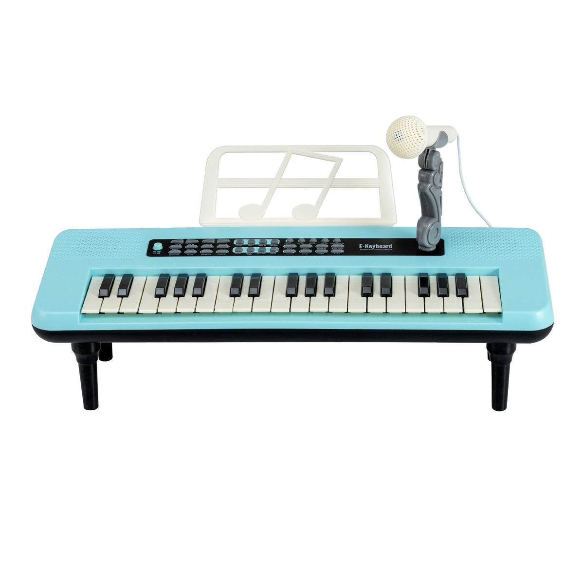 37 Keys Kids Piano Keyboard Portable Musical Toy with Microphone and Music Stand-Blue view 4
