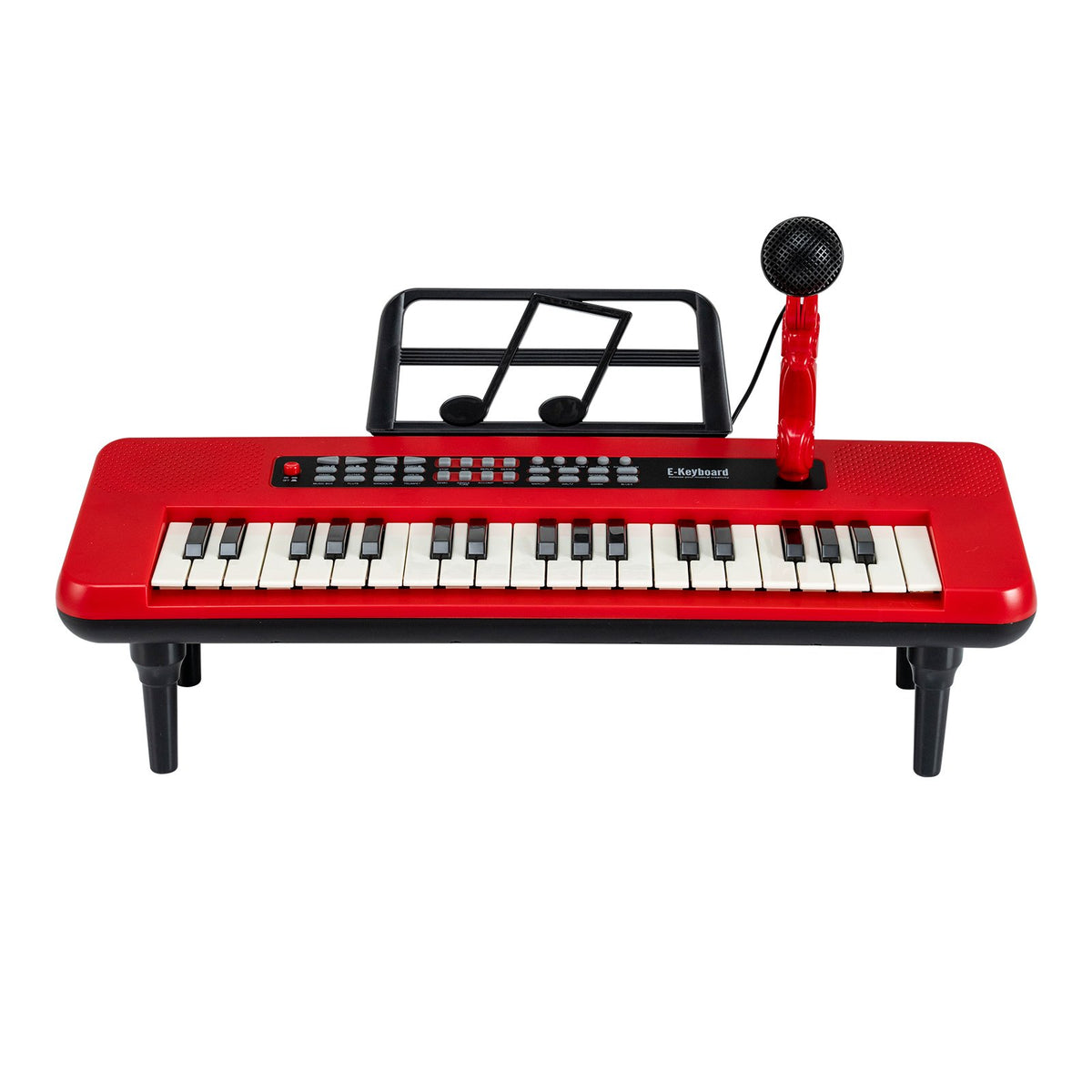 37 Keys Kids Piano Keyboard Portable Musical Toy with Microphone and Music Stand-Red view 4