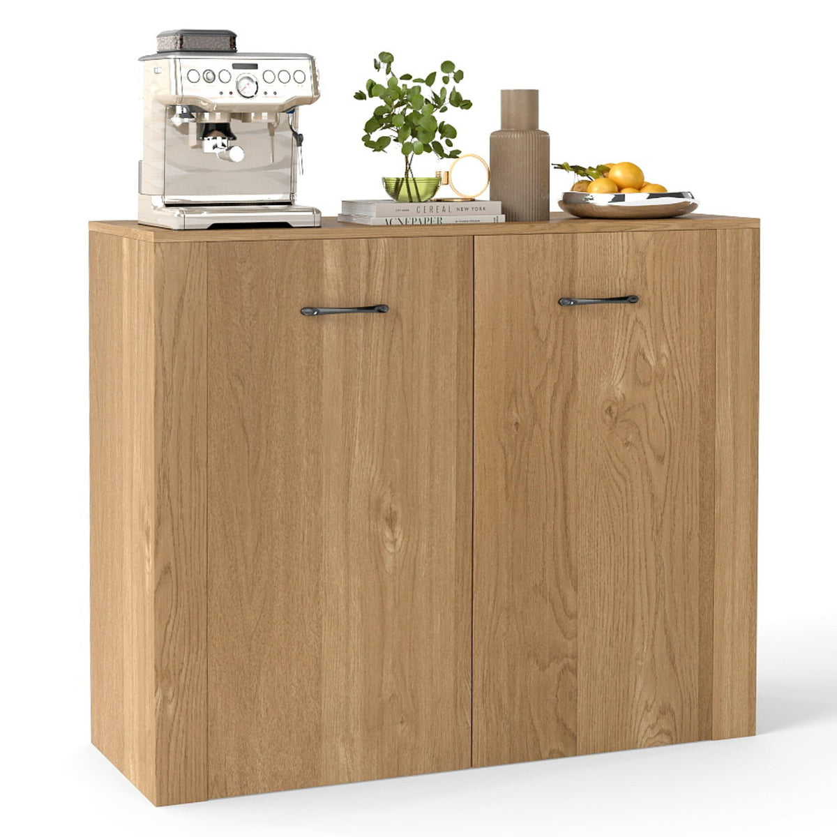 38 inches Buffet Modern Sideboard Cabinet with Storage-Natural