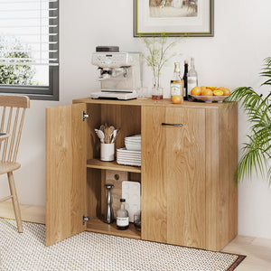 38 inches Buffet Modern Sideboard Cabinet with Storage-Natural view 3