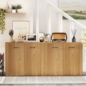 38 inches Buffet Modern Sideboard Cabinet with Storage-Natural view 6