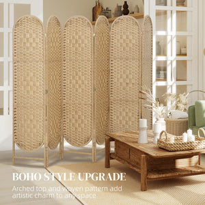 Bohemian Privacy Screen, Folding Room Divider with 3 Panels and Arched Top for Bedroom Living Room Office – view 39