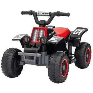 Qaba 6V Kids ATV Quad, 4 Wheeler Battery Powered Electric Ride on Car w/ Lights, Forward Backward