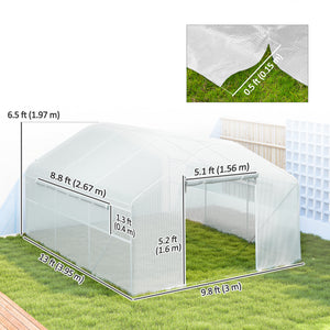 Walk-in Tunnel Greenhouse with Galvanized Steel Frame, Doors & Windows, Wind Resistant – view 9