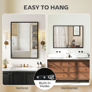 22" x 30" Bathroom Mirror for Wall, Rectangular Mirror for Living Room, Bedroom, Entryway, Black – view 32