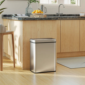 13.2 Gallon Sensor Can, Automatic Garbage Can with Soft-Close Lid, Fingerprint-Proof Stainless Steel, Silver – view 7