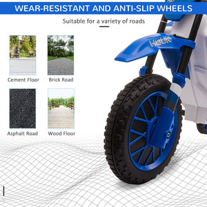 Aosom Kids Dirt Bike 12V Battery-Powered Ride-On Electric Motorcycle with Charging Battery, Training Wheels