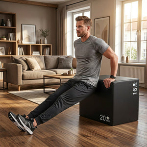 3 In 1 Foam Plyometric Box with 3 Heights and Easy-to-Clean PU Cover-24 Inches view 6