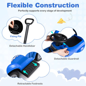 3-In-1 Licensed Ford Push Car for Toddlers-Blue view 6