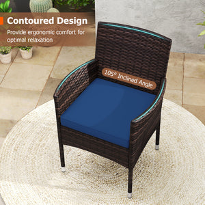 3 Piece Patio Furniture Set Outside Bistro Set for Porch-Navy view 9