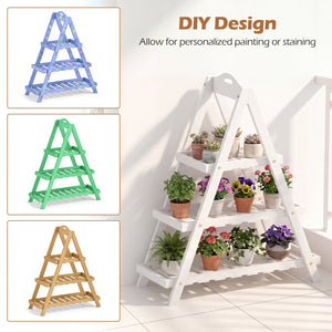 3-Tier Plant Stand Flower Pot Display Shelf-White view 9