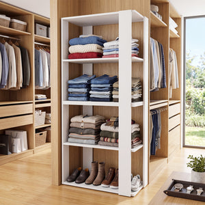 3-Tier Shoe Rack Modern Shoe Organizer with Stackable Design-White view 6