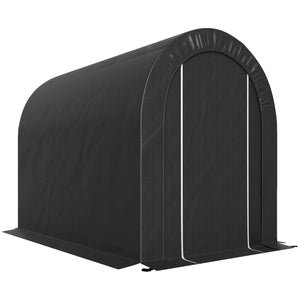 5' x 8' Outdoor Storage Shed, Heavy Duty Galvanized Steel Portable Shed for Bike, Motorcycle, Garden Tools