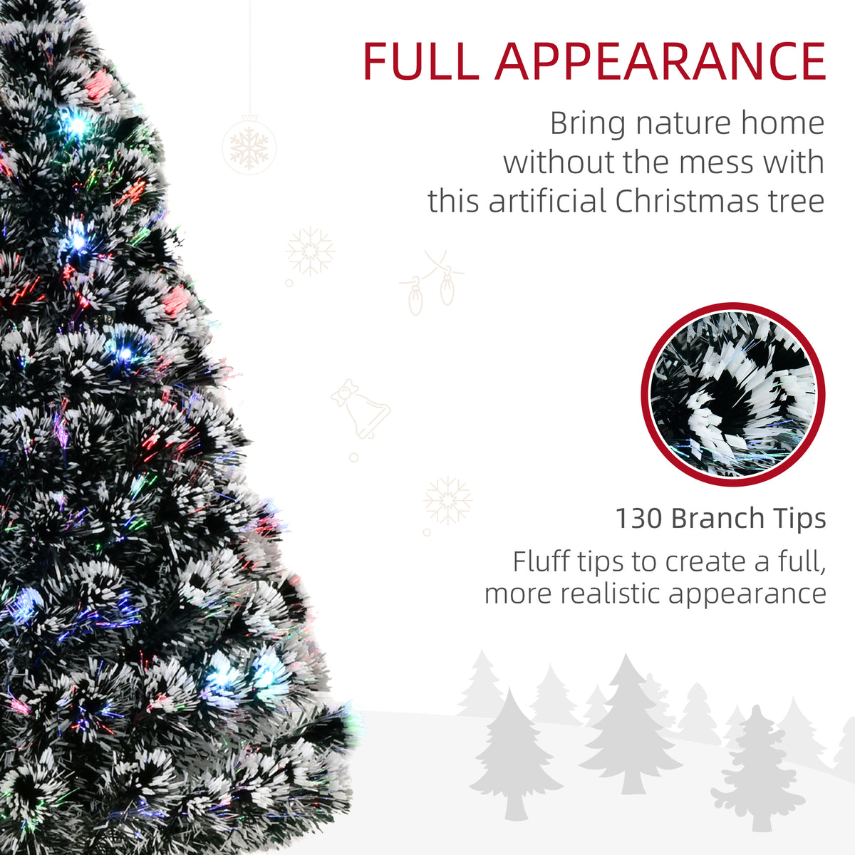 3ft Pre-Lit LED Optical Fiber Christmas Tree w/ Stand