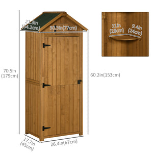 30" x 21" x 71" Garden Storage Shed, Sheds & Outdoor Storage Outdoor Workshop Yard Tool Utility Storage – view 9