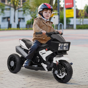 Aosom Kids Electric Pedal Motorcycle Ride-On Toy 6V Battery Powered w/ Music Horn Headlights Motorbike for Girls Boy