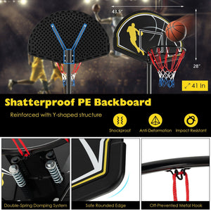 4.25-10 Feet Portable Adjustable Basketball Goal Hoop System view 6