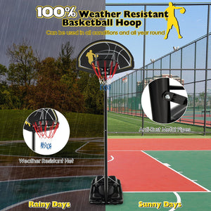 4.25-10 Feet Portable Adjustable Basketball Goal Hoop System view 8